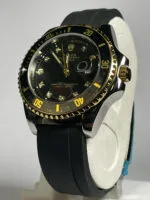 Rolex GMT Men’s Watch – Black Dial Black Strap - Image 2