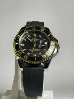 Rolex GMT Men’s Watch – Black Dial Black Strap